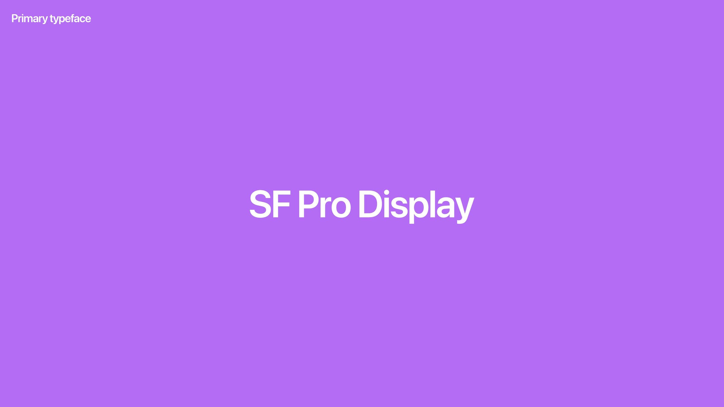 SF Pro Display — the voice on screen