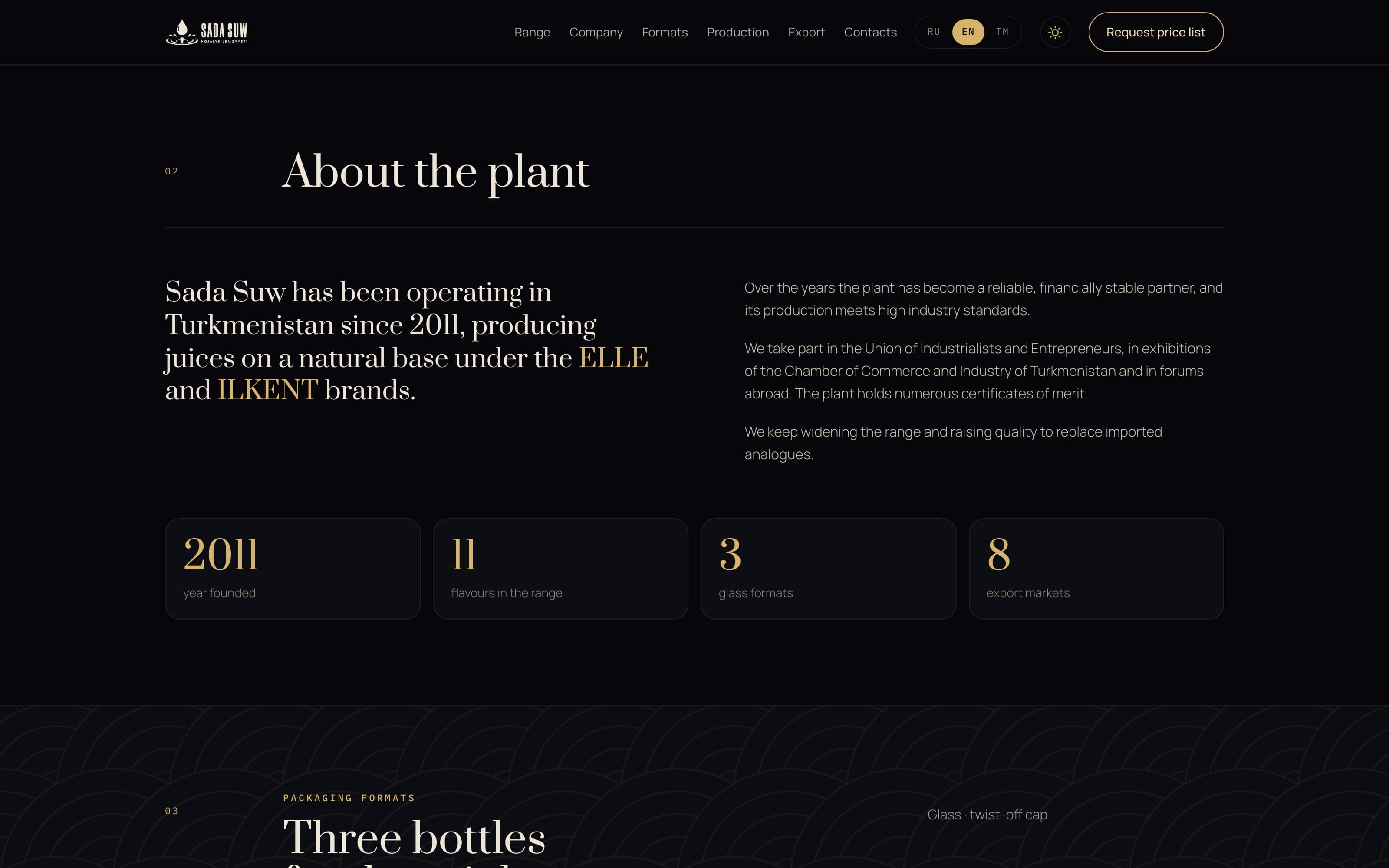Company — the plant in its own words, its figures under them